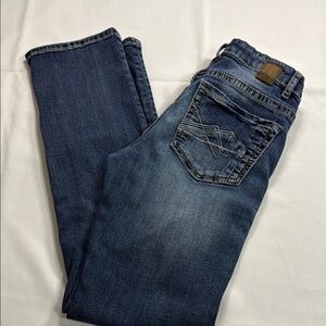 BKE Women's Boot Cut Jeans - Dark Blue